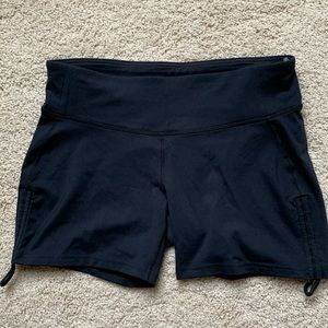 SM black shorts by Calia with pull-ups on the side to shorten.
